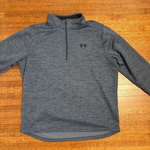 Under Armour XXL ColdGear Pullover 1/4 Zip Blue Heather Mens Top